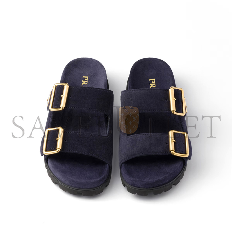 Pra*a suede strap slides 1xx692